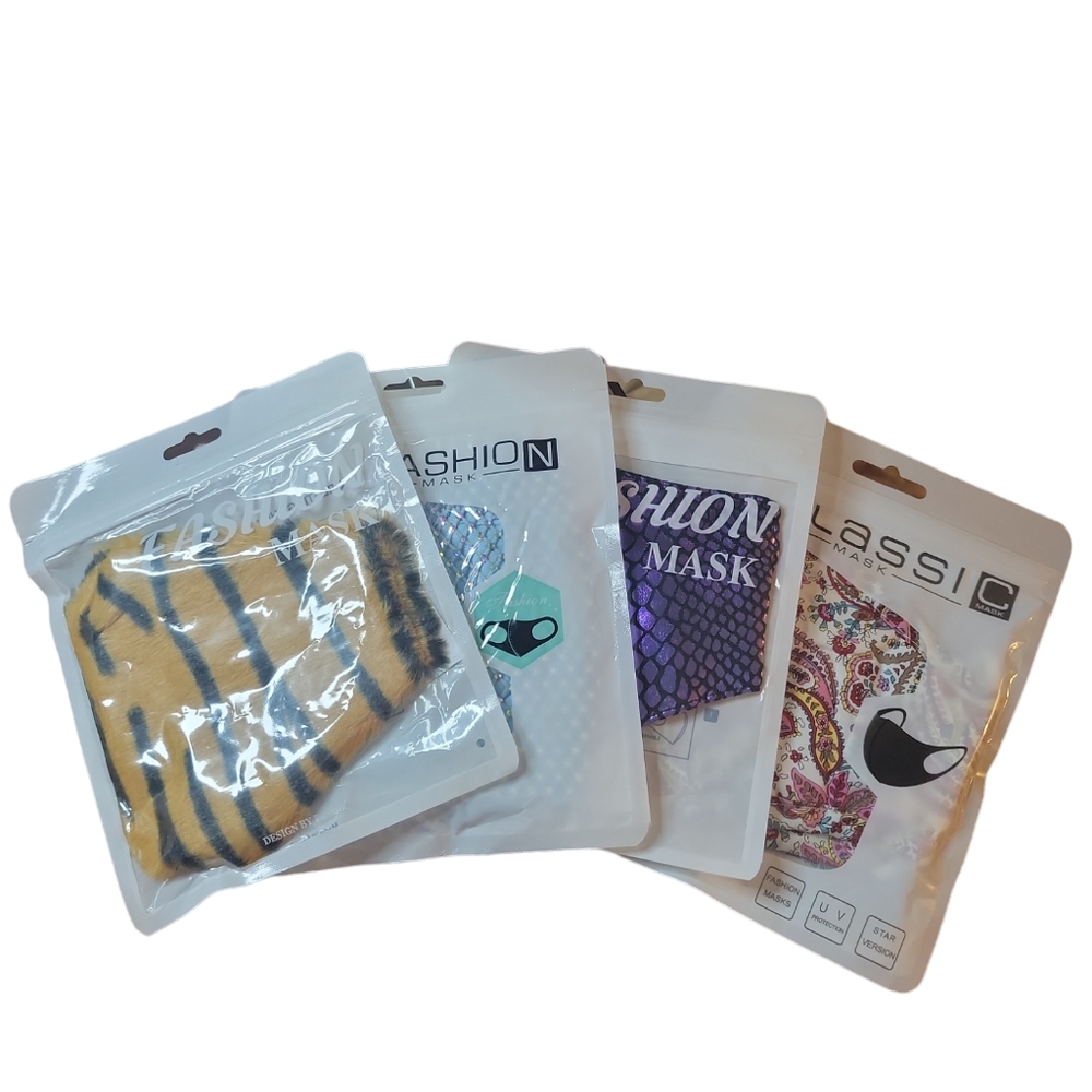 NIP Set of 4 Fashion Face Masks